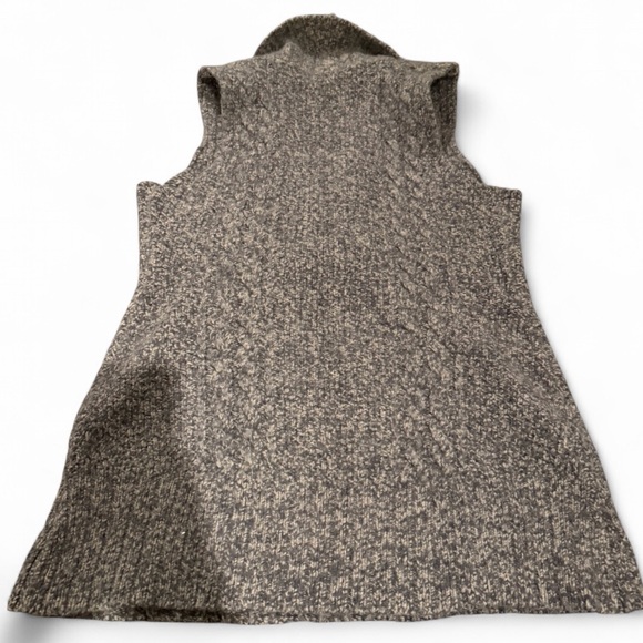 Athleta Marled Gray Sleeveless Sweater Vest Lambswool Silk & Cashmere Size M - Picture 5 of 8